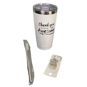 20oz Thank You for Being Awesome Tumbler Stainless with Straw &‎ Keychain
